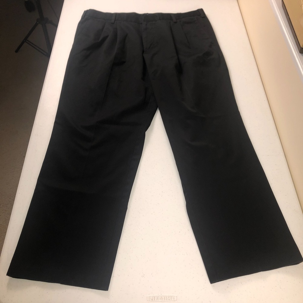 Dockers Mens Pants Baggy Pleated Chino 40x31‎ Black Cotton Y2K Skater Workwear